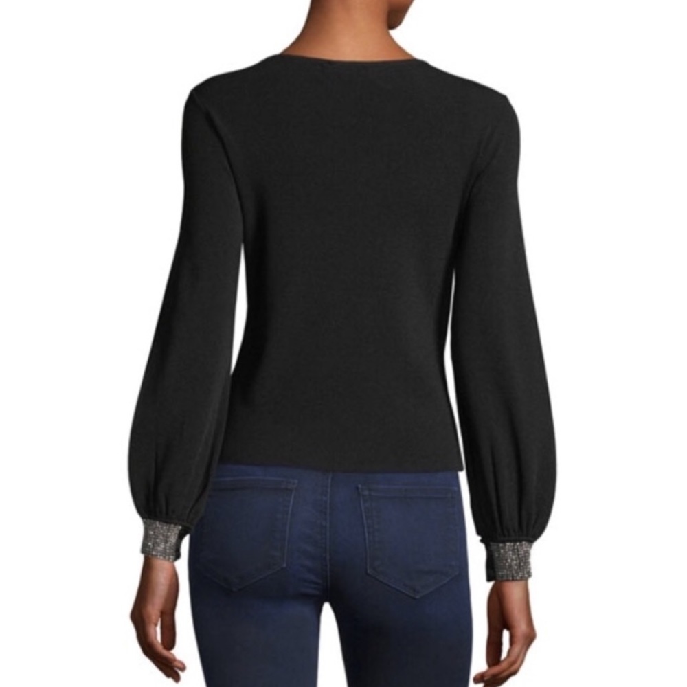 NWT MILLY Rhinestone-Cuff Pullover - Picture 2 of 6